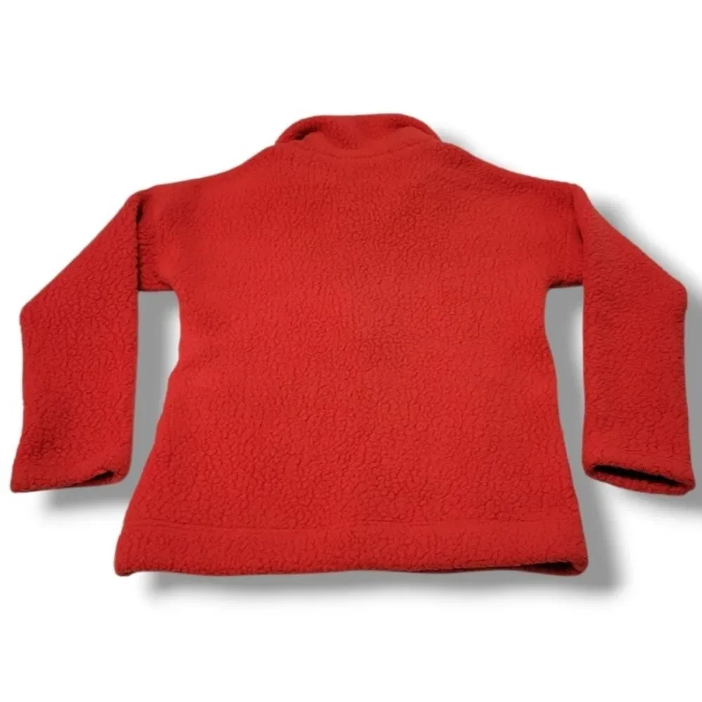 J.Crew Sweater Size XXS J. Crew Sherpa Fleece Sweater Teddy Pullover Sweater Red